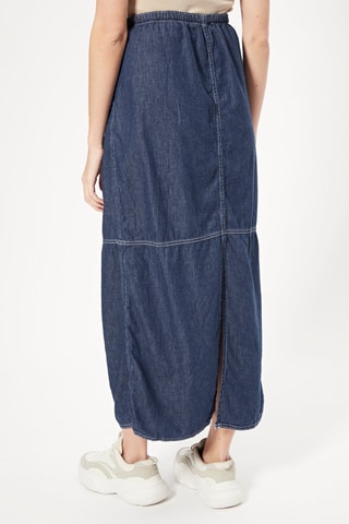 Jupe midi en jean - Bleu marine