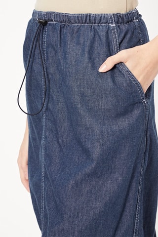 Jupe midi en jean - Bleu marine