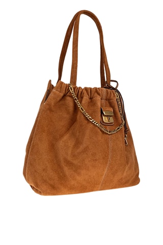 Suède Leren Trendy Handtas Cristina - Camel