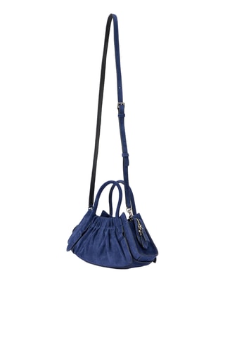Suède Leren Trendy Handtas Cristina - Marineblauw