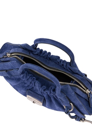 Suède Leren Trendy Handtas Cristina - Marineblauw