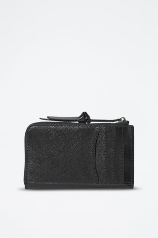 Portefeuille en cuir Top Zip Multi - Noir