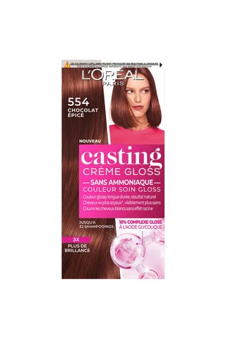 Coloration cheveux crème gloss Casting - 554 chocolat épicé