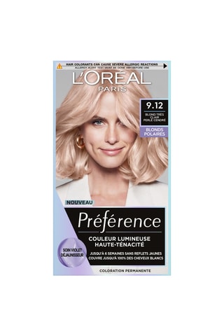 Coloration cheveux Préférence - 9.12 blond trés clair perle cendré