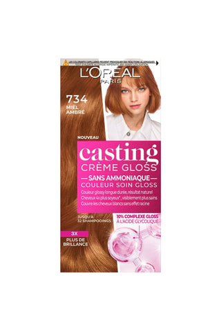 Coloration cheveux crème gloss Casting - 734 miel ambré