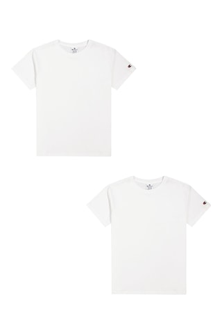 2 t-shirts - Blanc - Blanc, noir et rouge