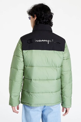 Doudoune à capuche - Vert - Noir et vert