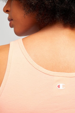 Crop top - Saumon - Blanc, beige et rouge