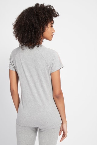 T-shirt - Gris clair chiné - Orange et gris