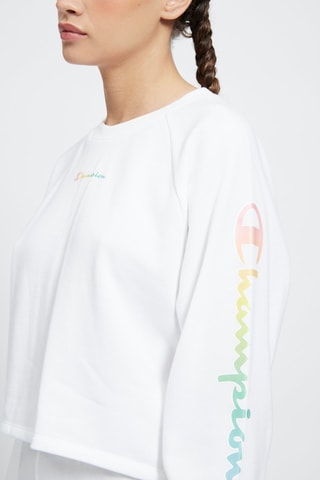Sweat Color & Logo - Blanc - Blanc, bleu, vert et rose