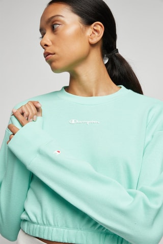 Crop top - Turquoise - Blanc, noir et bleu