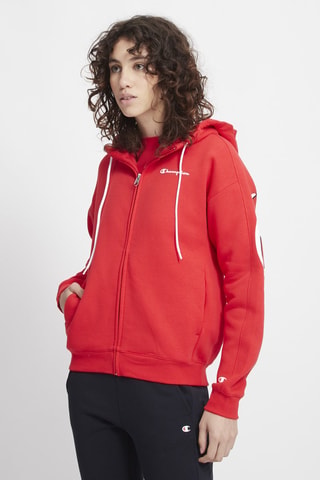 Sweat à capuche - Rouge - Blanc, rouge et gris