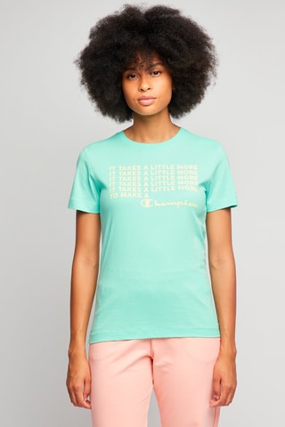 T-shirt - Turquoise - Blanc, rouge, bleu et jaune