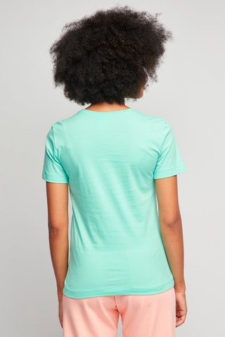 T-shirt - Turquoise - Blanc, rouge, bleu et jaune
