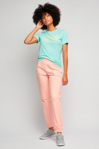 T-shirt - Turquoise - Blanc, rouge, bleu et jaune