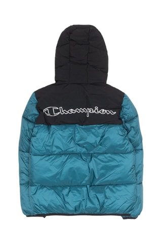 Anorak con capucha - Negro y verde