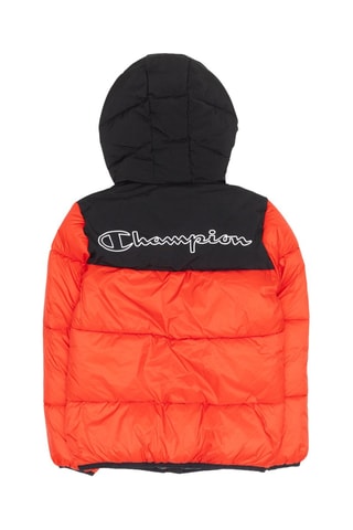 Anorak con capucha - Negro y rojo