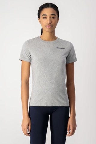 T-shirt - Gris clair chiné et bleu marine - Blanc, rouge, bleu et gris
