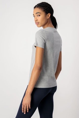 T-shirt - Gris clair chiné et bleu marine - Blanc, rouge, bleu et gris