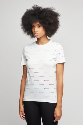 T-shirt - Blanc - Blanc, noir, rouge, jaune et orange