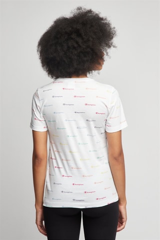 T-shirt - Blanc - Blanc, noir, rouge, jaune et orange