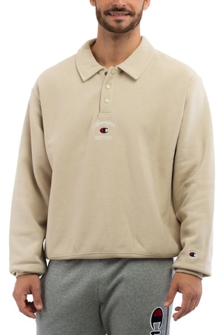 Sweat - Beige - Blanc, beige et rouge