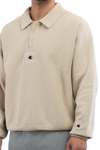 Sweat - Beige - Blanc, beige et rouge
