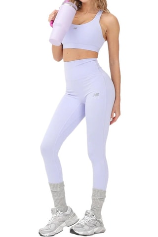 Legging de randonnée taille haute - Violet et blanc - New Balance