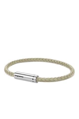 Armband - Leer en Zilver - 7 g