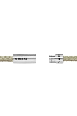 Armband - Leer en Zilver - 7 g