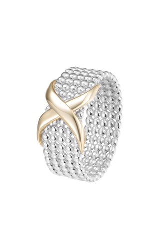 Bague - Argent et argent doré à l'or fin