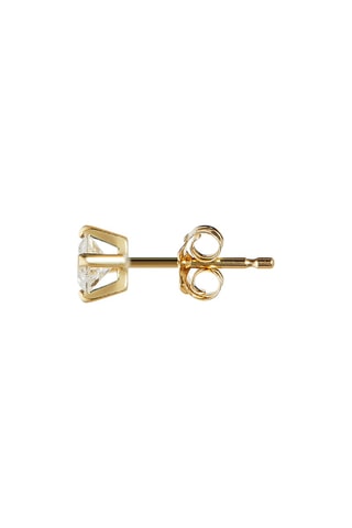 Puces Single diamond - Or jaune et diamants naturels