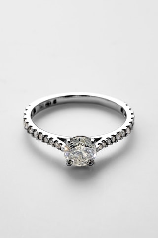 Solitario Royal - Oro bianco e diamante
