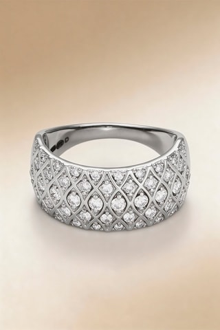 Anello Love Story - Oro bianco e diamanti
