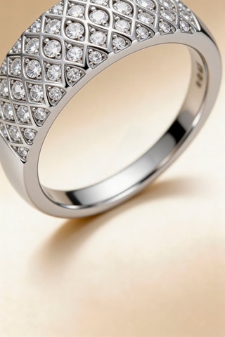 Anello Love Story - Oro bianco e diamanti