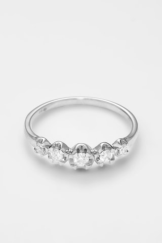 Anello Mariana - Oro bianco e diamanti naturali