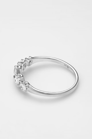 Anello Mariana - Oro bianco e diamanti naturali