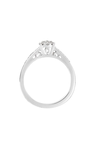 Solitaire Solitary - Or blanc et diamants naturels