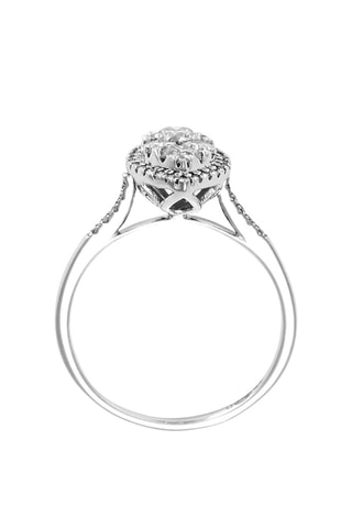 Bague - Or blanc et diamants naturels