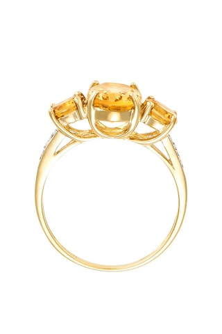 Bague Mirela - Or jaune, diamants naturels et citrines