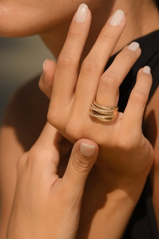 Bague New Entrelacs Candides  - Or jaune et diamants naturels