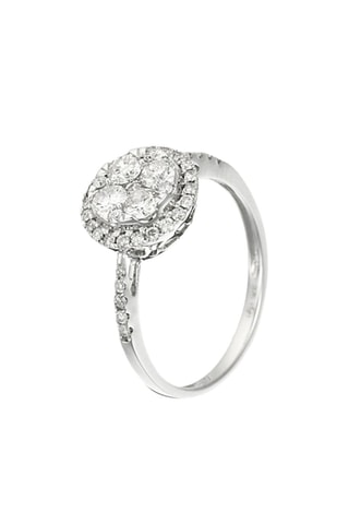 Anello Pompadour - Oro bianco e diamanti naturali