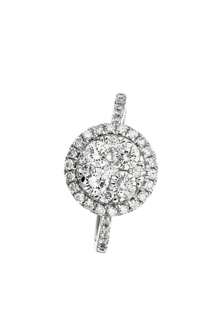 Anello Pompadour - Oro bianco e diamanti naturali