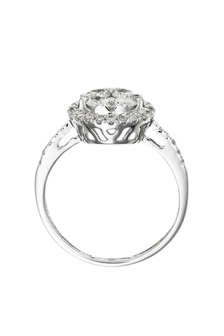 Anello Pompadour - Oro bianco e diamanti naturali