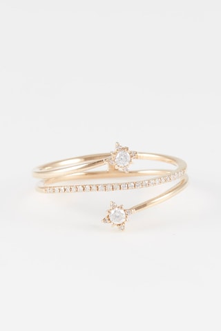 Bague Etincelle - Or jaune et diamants naturels