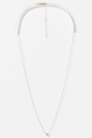 Collier Solitaire - Or jaune et diamant natrurel