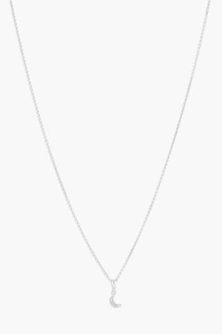 Pendentif Diamond moon -  Or blanc et diamants naturels