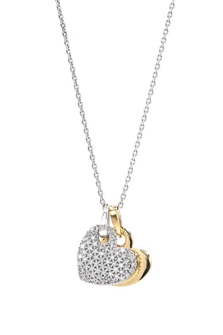 Pendentif Heart to heart - Or jaune, or blanc et diamants naturels