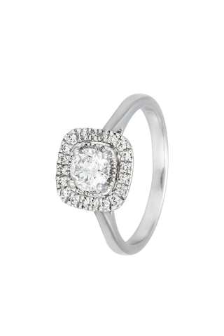 Bague Carré Envoûtant - Or blanc et diamants naturels