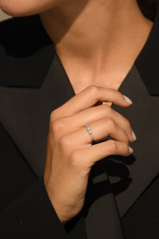 Bague Maat - Or blanc et diamants naturels